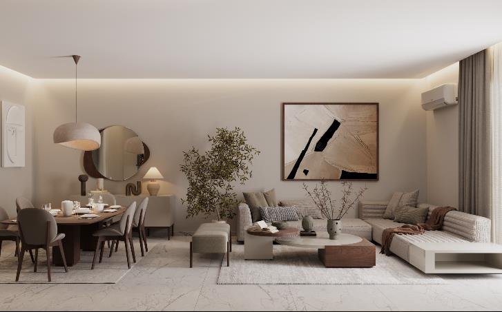 Open living and dining area, Taj City Villa Project