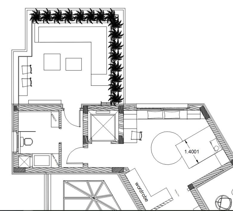 Floor plan of the villa, Villa Exterior Project